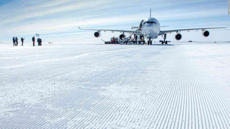 Airbus A340 with passengers lands in remote Antarctic glacier